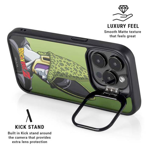 Dragon Ball Z Cell Portrait iPhone 15 Pro Kickstand Case